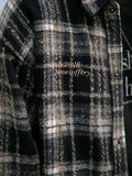 Plaid Woolen Embroidered Casual Shirt
