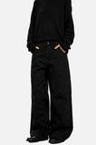 Streetwear Pleated Minimalist Mid Waist Pants