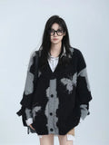 Vintage Butterfly Jacquard Knitted Cardigan