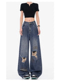 Women Cool Vintage Hip Hop Ripped Jeans