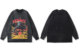 Streetwear Graphic Print Oversize Long Sleeve T-Shirt
