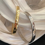 Golden Smooth Stars Sterling Silver And Golden Bracelet