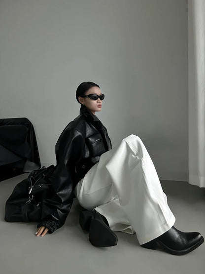 Durable Slim Fit Chic White Cool Pants