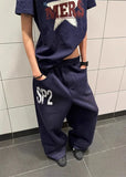 High-Quality Oversized Letter Print Dance Jogger