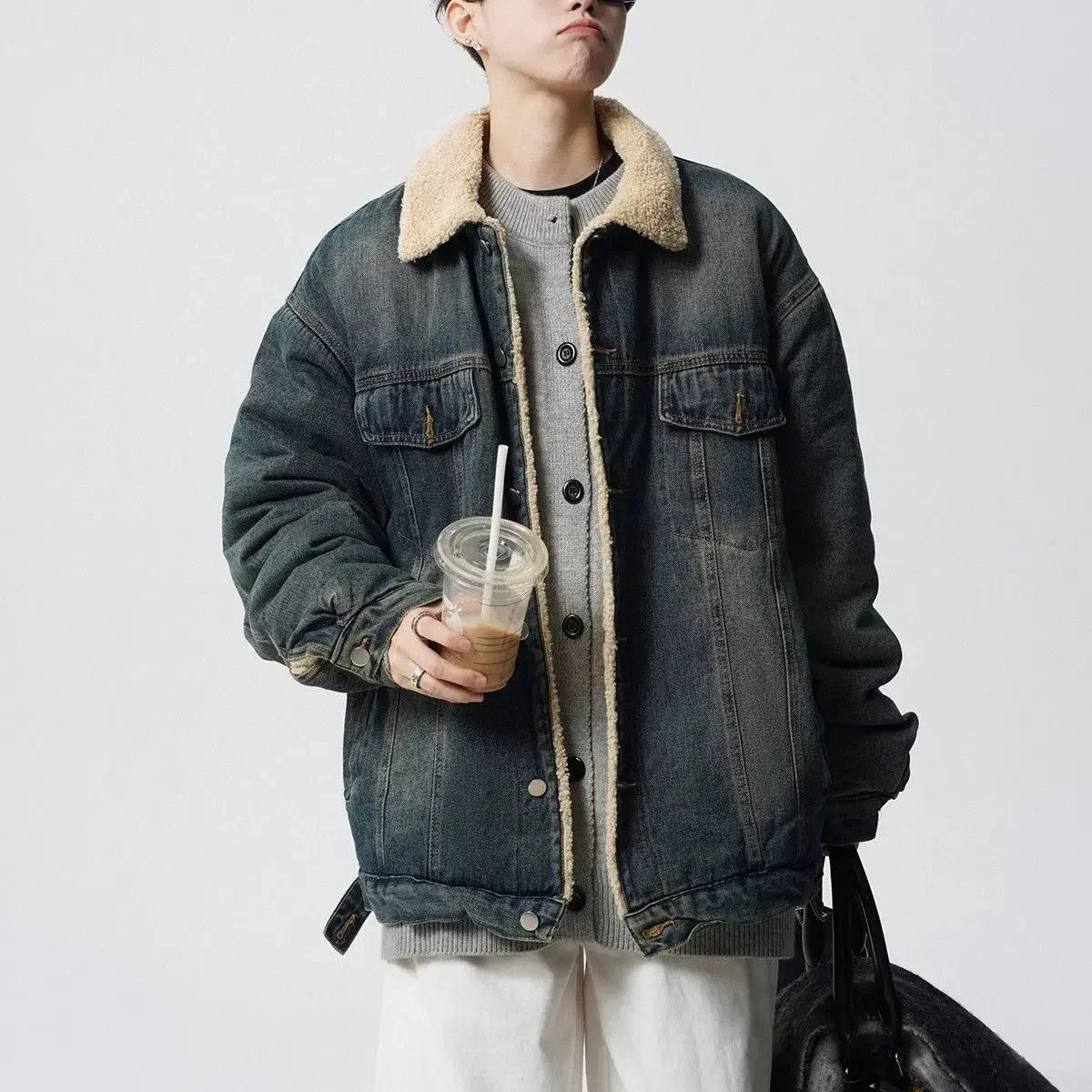 High Quality Thickened Cotton Denim Jacket