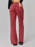 Red Streetwear Low Waist Jeans