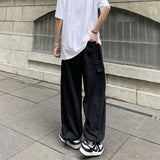 Comfortable Solid Color Wide Leg Cargo Pants