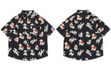 Streetwear Vibrant Cartoon Dog Cute Beach Shirt