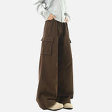 Trendy Korean Style Cargo Wide Leg Pants