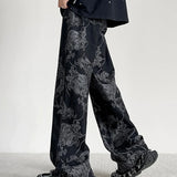 Dragon Pattern Chinese Style Retro Jeans