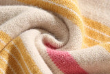 Colorblock Striped College Style Knit Sweater