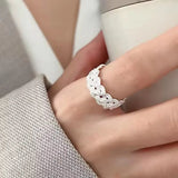 Women Sizeable Minimalist Sterling Silver Couple Ring