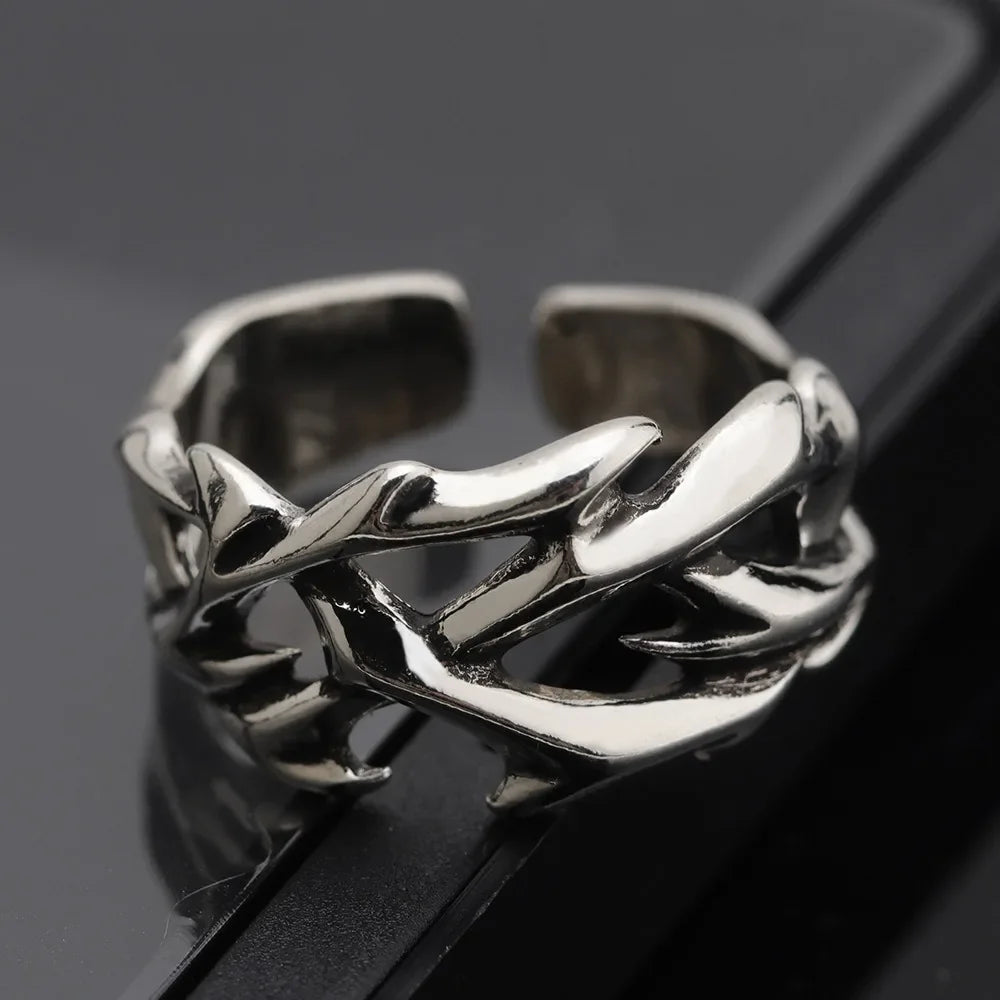 Thorns Stainless Steel Irregularity Gothic Ring