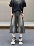 Y2K Rivets Washed Lightning Jorts