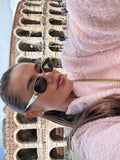 Women Pink Stylish Chic Fur Cardigan