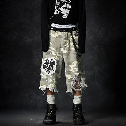 Durable Summer Personalized Broken Hole Jorts