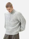 Y2K Cozy Thickened Half Zip Knitted Sweater