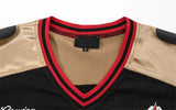 Vintage Mesh Splicing V-Neck Hip Hop Sports T-Shirt
