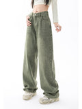 Y2K Green Baggy High Waist Pants