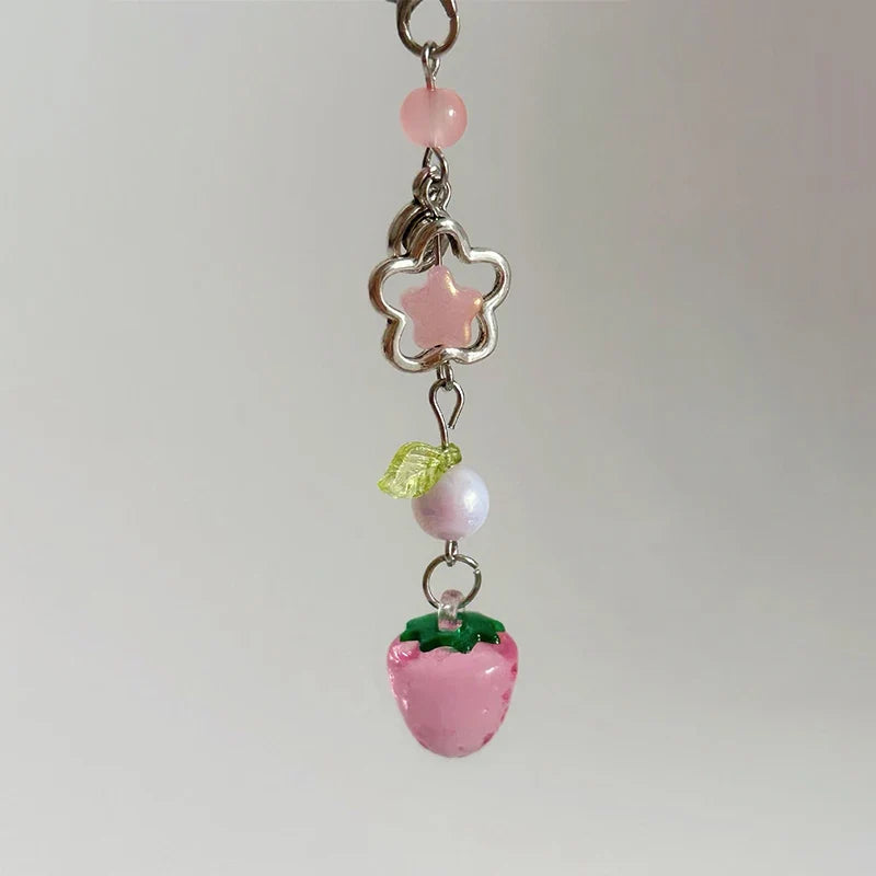 Front view of the Floral Charm Keychain