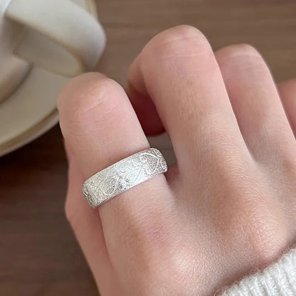 Heart Link Geometric Punk Stackable Ring