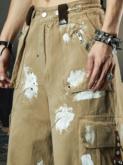 Trendy Personalized Paint Printed Cargo Pants