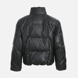 Durable High Street Spliced PU Leather Jacket
