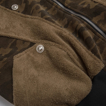 Winter Camouflage Fox Fur Collar Parkas Jacket