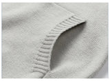 Stylish Hip Hop Button Design Knit Hoodie