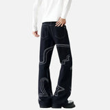 Vintage Chic Multistitch Denim Jeans