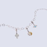 Dainty Hollow Heart Sterling Silver Bracelet