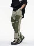 Green Graffiti Vintage Distressed Flared Jeans