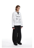 Dark Gothic Punk Fake Two-Piece Long T-Shirt