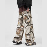 White Cargo Oversize Denim Trousers Jeans