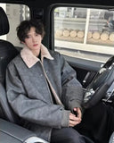Thickened Fleece Motorcycle Leather Fur Jacket