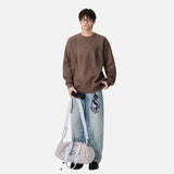 Streetwear Distressed Crew Neck Sweatshirt