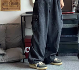 Y2K Oversized Hip Hop Denim Cargo Jeans