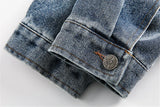 Y2K Lightweight Retro Oversized Blue Denim  Jacket