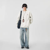 Cozy Embroidered Logo Crew Neck Sweatshirt