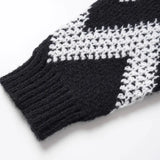 Streetwear Diamond Argyle Striped Knitted Sweater
