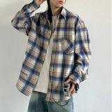 Plaid Oversized Vintage Long Sleeve Shirt