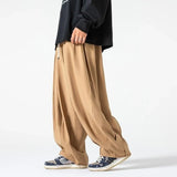 Fashionable High Waist Wide Leg Solid Color Jogger