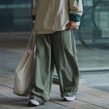 Solid Vintage Loose Casual Wide Pants
