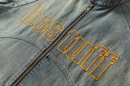 Cargo Patchwork Cowboy Denim Jacket