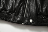 Winter Thick Warm Fur-Collar Parka Leather Jacket