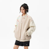 Y2K Cozy Embroidered Baseball Varsity Jacket