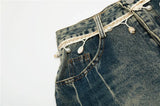 Y2K Elevated Washed Ripped Hole Denim Jeans