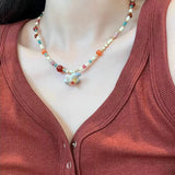Aesthetic Y2K Colorful Bird Pendant Necklace