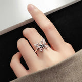 Butterfly Punk Gothic Adjustable Silver Ring