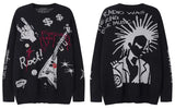 Premium Gothic Cartoon Knitted Fringe Sweater